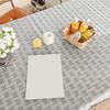 French Grid Tablecloth, Checkered Woven Table Cover for Dining Table, Rectangular Round Desk Mat for Coffee Table Nightstand, Home Decor