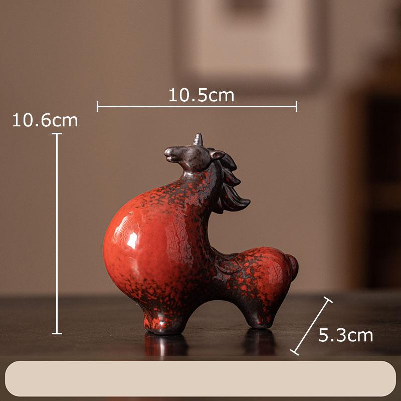 

Chinese Tang Horse Porcelain Sculpture Mascot Handicrafts Desk Decoration Creative Horse Ornaments Home Decor Accessories