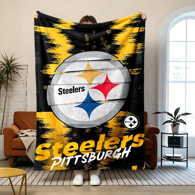 Pittsburgh Steelers Soft and comfortable flannel Suitable for sofas living rooms outdoor camping travel and also makes a great anniversary gift
