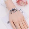 Adjustable Chain Link Diamond Beaded Four Leaf Clover Lucky Charm Bracelet Light Luxury DIY Jewelry Accessory