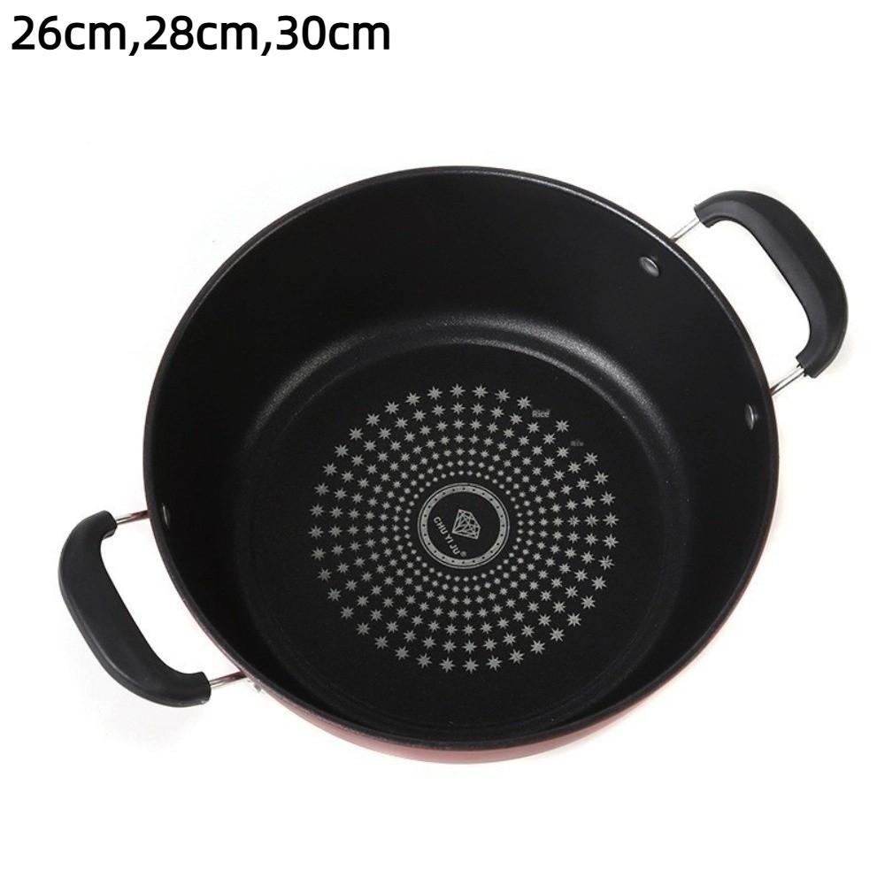 Non Stick Soup Stew Broth Pot Diamond Frying Pan Skillet Cast Iron Pot  Gas Induction Cooker