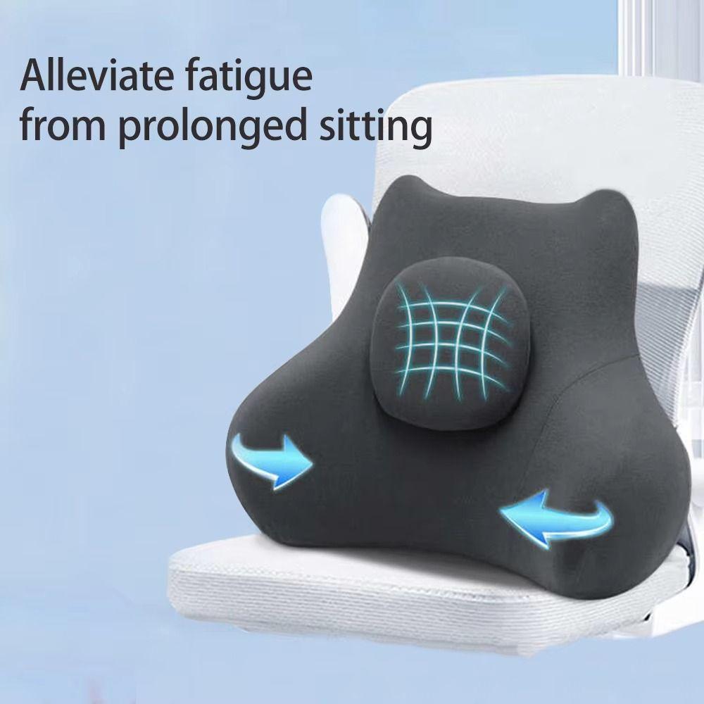 Rebound Lumbar Support Cushion Ergonomic Waist Pillow Comfortable Waist Rest Travel Backrest