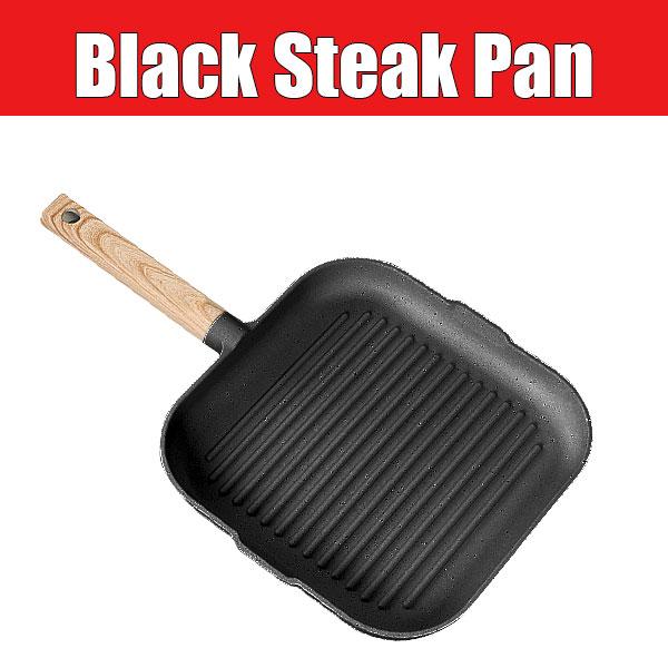 10.5inch Versatile Griddle Steak Grilling Pan Nonstick Grill Skillet Durable Indoor Outdoor Cooking Pan with Pour Spouts
