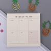 Stationery Notebook School Supplies Check List Weekly Plan Memo Pad Daily Weekly Month Planner