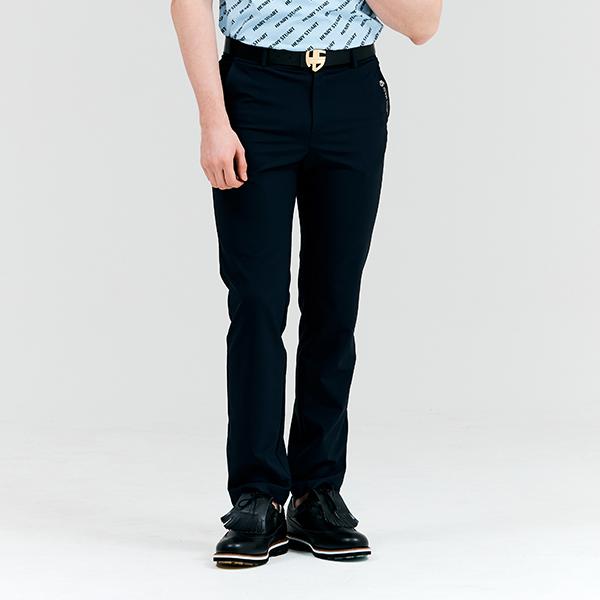 HENRY STUART Men'S Side-Band Basic Pants Navy