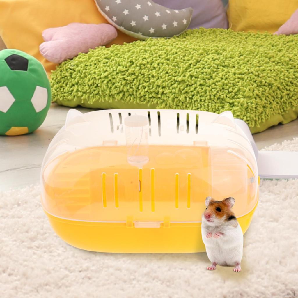 Hamster Cage, Transparent Large, Comfortable, Small Animal Outdoor Chinchillas Carry Case for