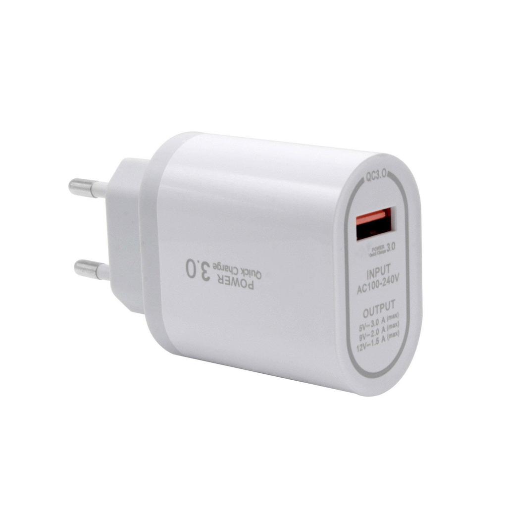3A QC3.0 3-Port USB Fast Charger for Smartphones and Tablets