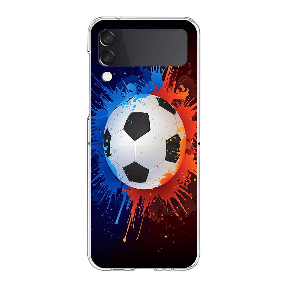 France Flag Soccer Paris Phone Case For Samsung Galaxy Z Flip 3 4 5 Hard Folding PC Shell For Samsung Z Flip3 Clear Back Cover