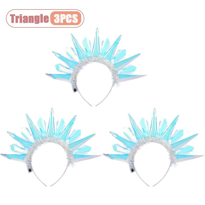 1-20pcs Laser Holographic Glow Headband for Christmas Halloween Party Costume Decoration Accessory Home Celebration