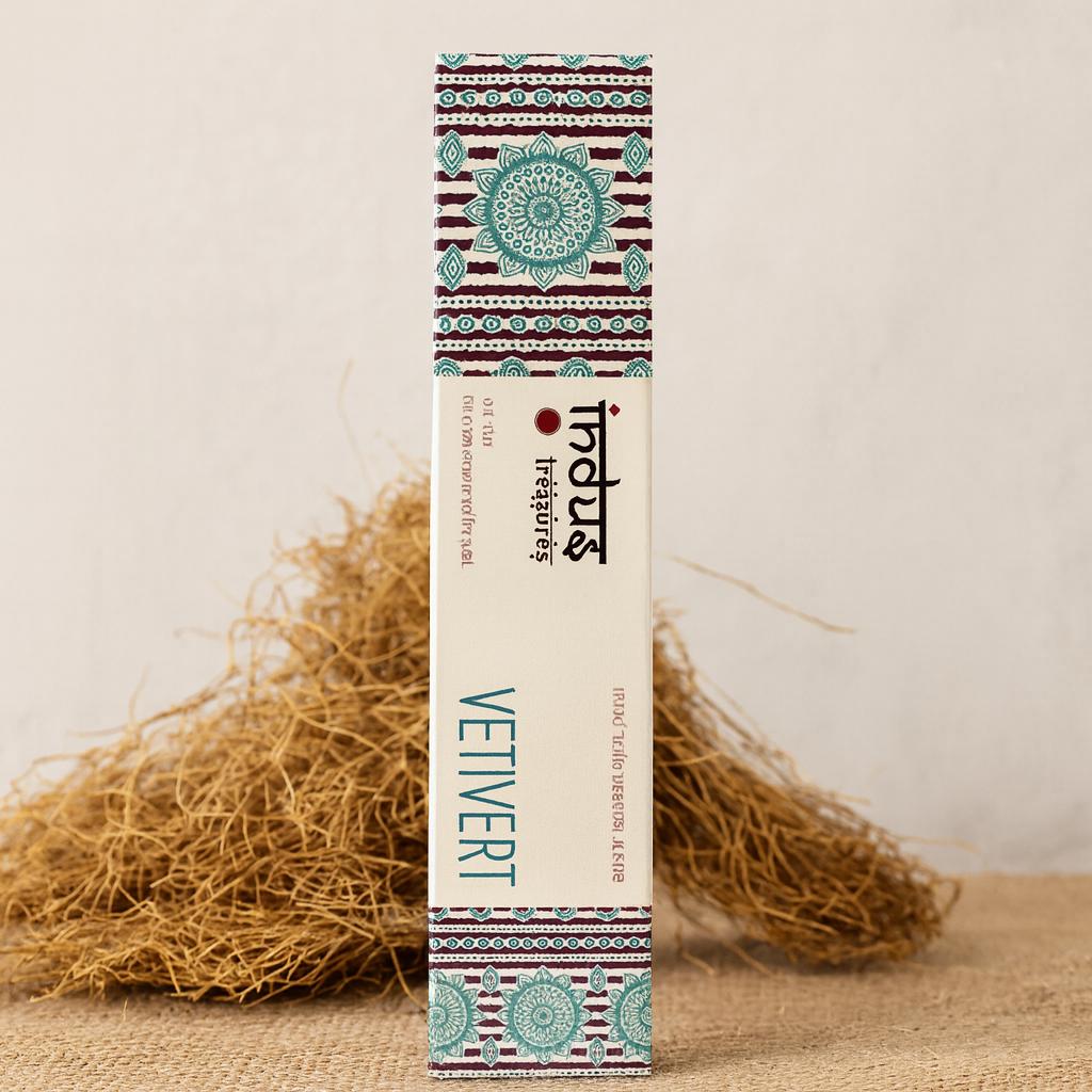 Bastoncini d'incenso Indus Treasures Vetiver Khus 15g