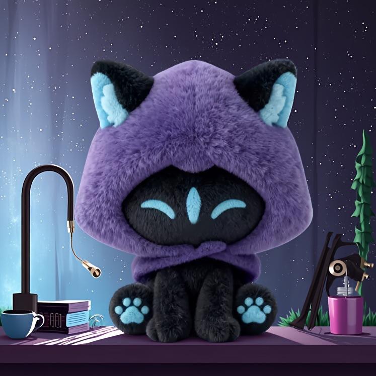 10cm Valorant Omen Cat Plushie Cartoon Omen Plush Doll Body Toys Collectible Figure Keychain Pandents Doll Gifts