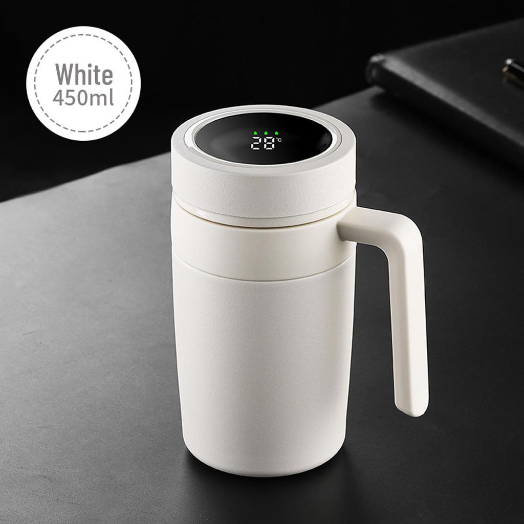 Smart Stainless Steel Insulated Mug with Handle for Tea & Water Separation, Customizable for Men & Women.