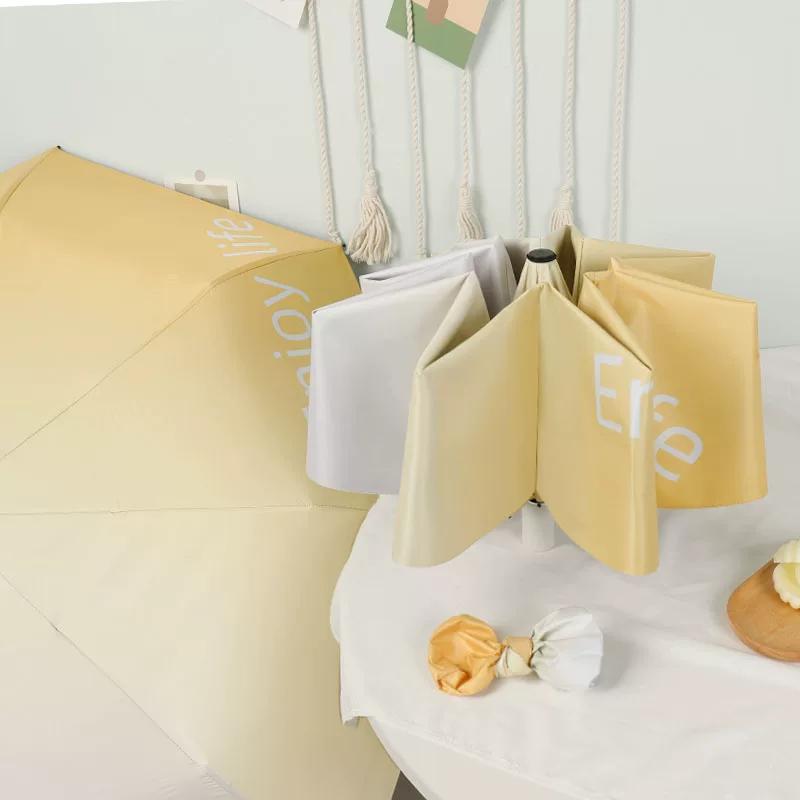 Umbrella Female Oil Painting Cute Black Glue Sun Shade Rain Dual-Use Automatic Foldable Ins Sun Umbrella Sun Protection UV Protection