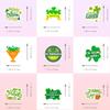 50Pcs St Patrick's Stickers - Lucky Shamrock Vinyl Decals for DIY Crafts & Decor (5x4.9cm)