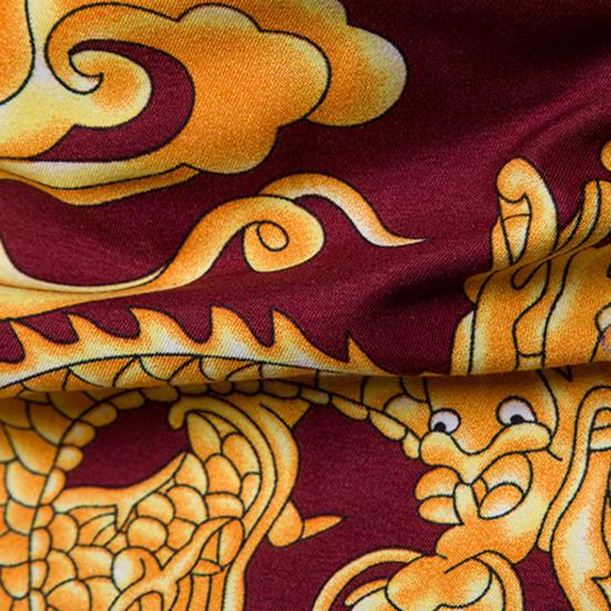 Men Shirt Individual Royal All Match Turn-down Collar Spring T-Shirt