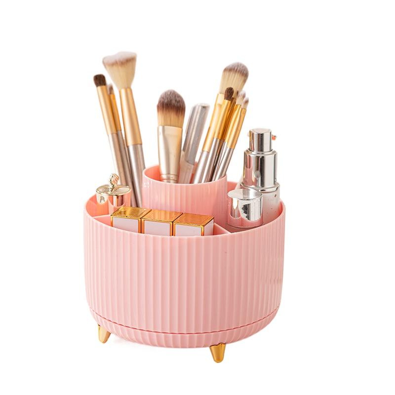 Multifunctional Rotating Desktop Storage Organizer Skincare Cosmetic Box Dressing Table Container Pen Holder Desk Home Decor