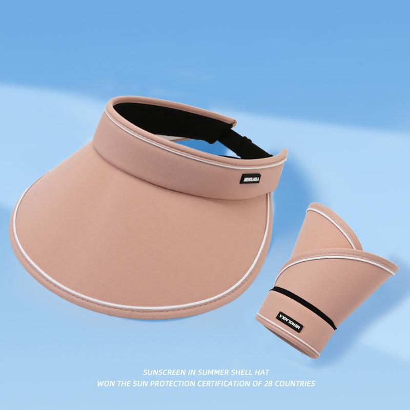 Summer Big Brim Sun Protection Hat Women's Anti-purple Line Empty Top Sun Hat Cycling Face Cover Sun Hat