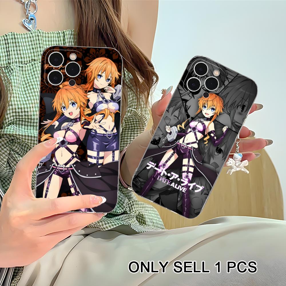 Date a Live Yamai Kaguya Clear TPU Mobile Case for iPhone 17 16 15 14 13 12 11 X XR XS Air Pro Max Plus Mini Colorful Cover