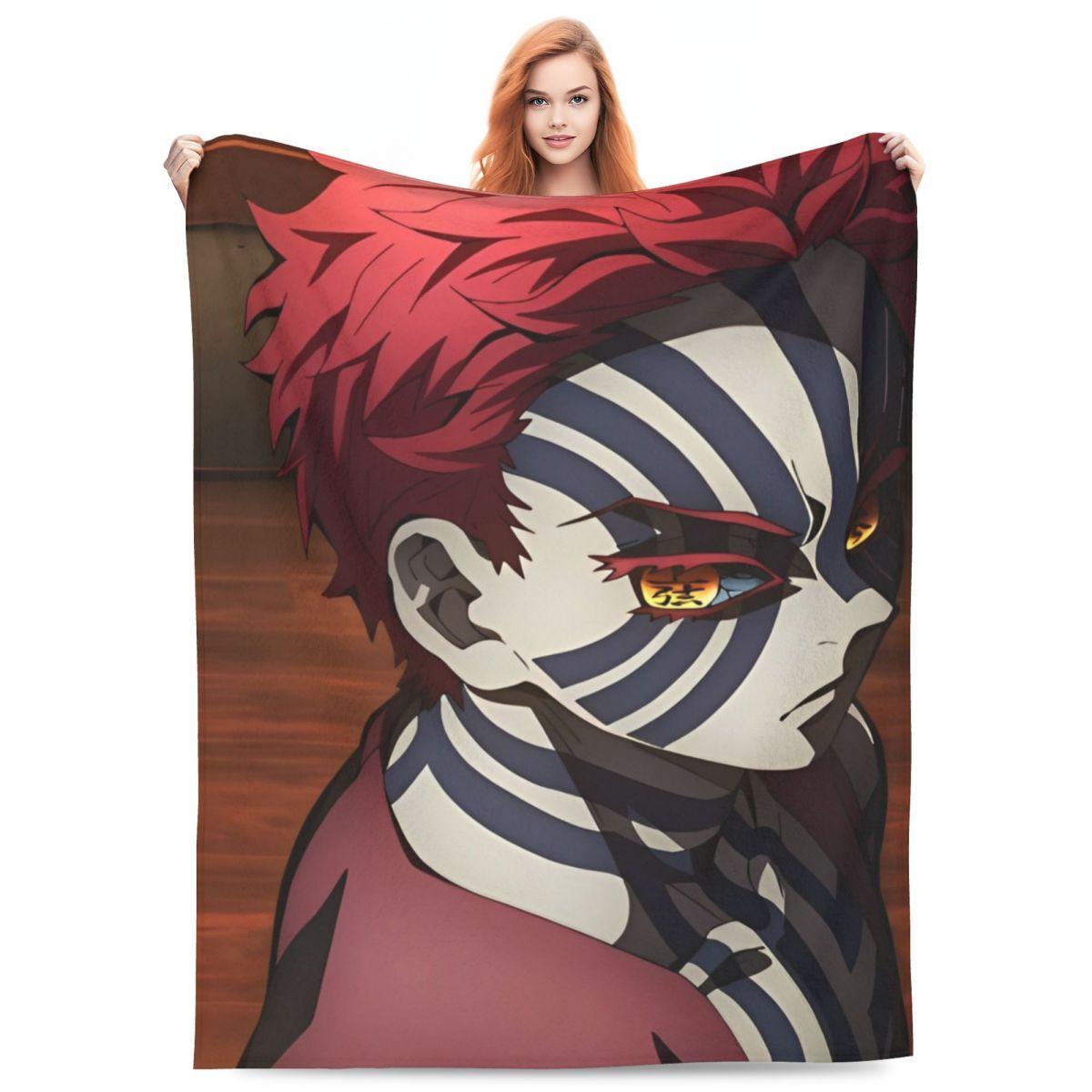 

Плюшевые пледы из кораллового флиса Аказа, 3-й высший ранг, Аниме Плед «Клинок, рассекающий демонов» для кровати, дивана, Ультрамягкое покрывало 30x40in