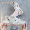 Women's Summer Natural Leather Fabric Non-slip Soles Fashion Comfortable Sandals