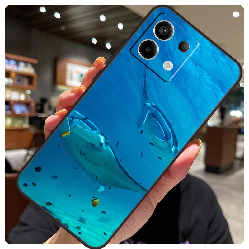 Animal Manta Ray Case For Xiaomi Redmi Note 12 9 10 11 13 14 15 Pro Plus Cover For Redmi 13C 12C 10C 14C 15 C