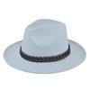 British retro jazz hat easiest for match chain hat women's large brim woolen hat felt hat imitation sheep hat flat brim hat no