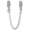 Pandora Safety Chain Bracelet Padlock and Key Charms Strawberry Charms