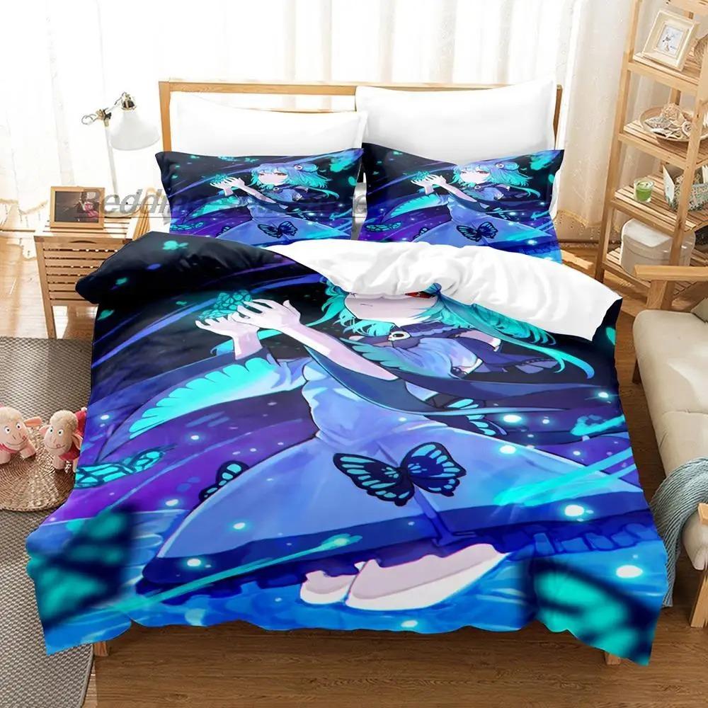 Comfortable Anime Print Bedding Set With Duvet Cover And Pillowcases Single Twin Full Queen King Sizes For All Ages