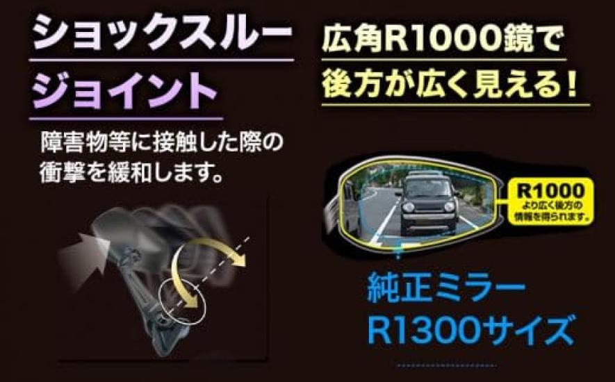 TANAX NAPOLEON Shark Mirror 7 Black Motorcycle 10mm Thread Bolt Mirror Meets All Safety 1 Mirror Included NA-014 Mirror, Right/Left Included,