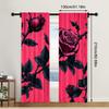 2pc,  Window Drapes Pink Rose Versatile Durable Polyester,Without Electricity summer party decorations Applies to Holiday