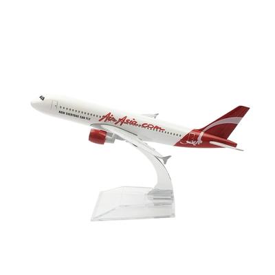Airplane Kit Metal 320 Air Asian White 16CM A320 Diecast Aircraft Model Plane Toys (with Stand) Aviation Display Gifts