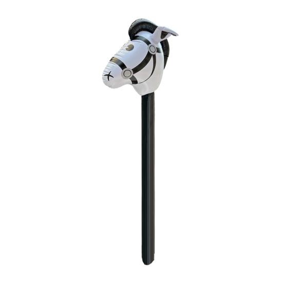 Inflatable Horse Head Stick 37" Party Prop for Kids' Races Photos PVC Horse Stick Carnival Toy for Horse Themed Events Birthdays