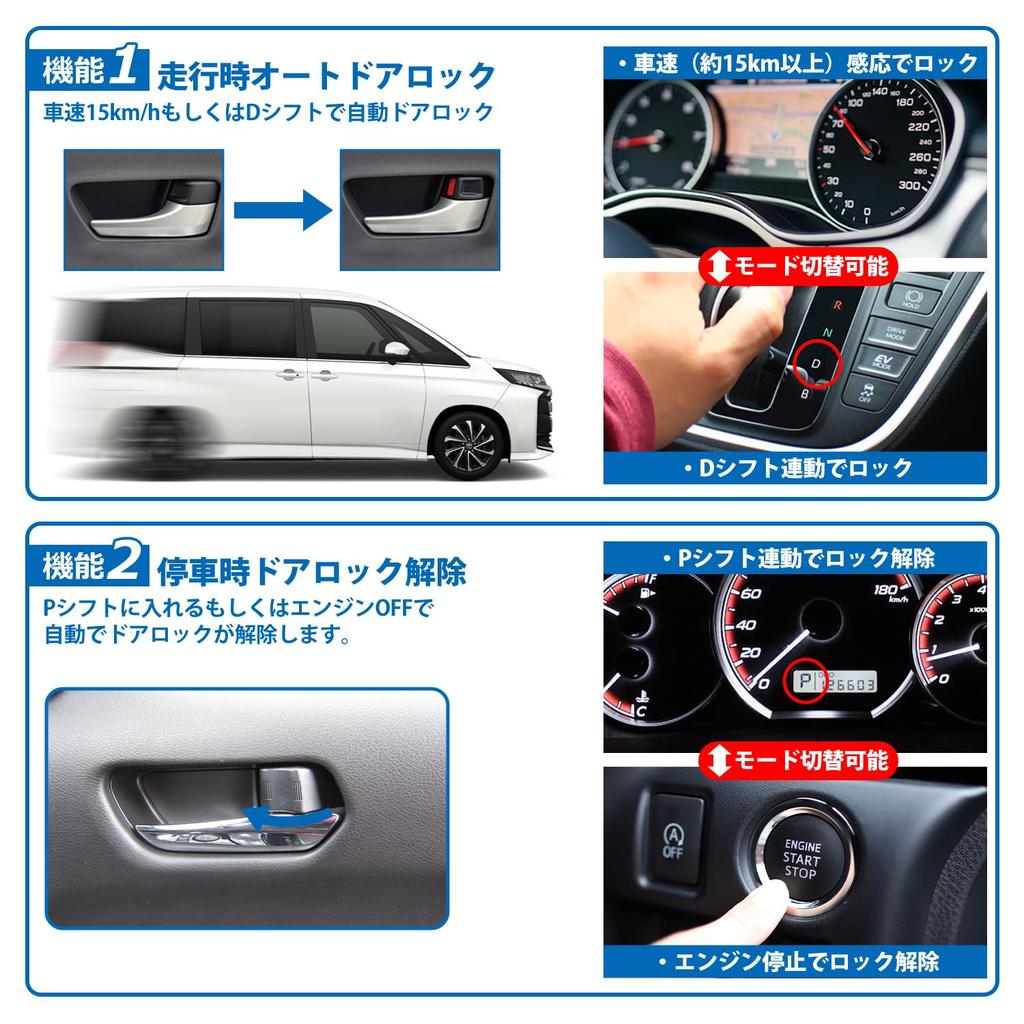 SUNVIC Noah Voxy 90 Series Car Speed Door Lock, Toyota Sienta 10 Series Automatic
