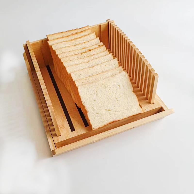 Bamboo Bread Slicer: Home & Commercial Bread Cutting Board for Perfect Toast Slices