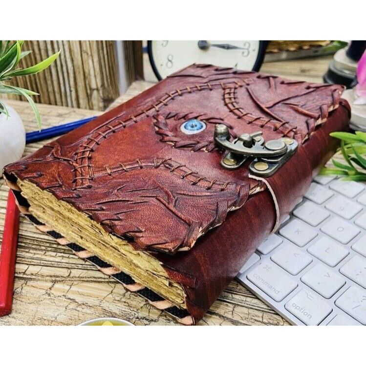 Hocus Pocus Spells Vintage Leather Journal Books Of Shadow Antique Gift