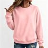 Damen Übergröße Pullover Sweatshirt Lockerer Schnitt Rundhalsausschnitt Farbe Lässiges Oberteil für den Alltag