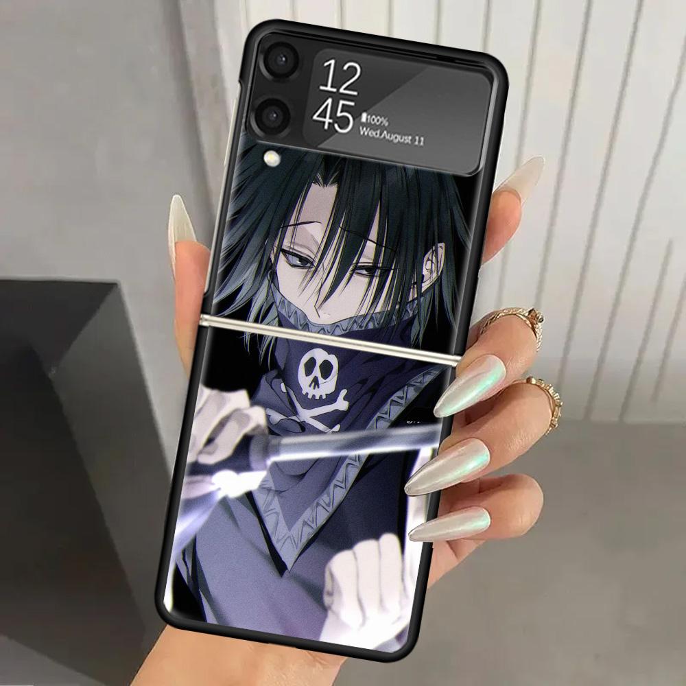 Huner X-Hunters Chrollo Shizuku Hard PC Back Phone Case for Samsung Galaxy ZFlip 7 6 5 Z Flip 4 ZFlip6 Z Flip7 5G ZFlip4 Flip3 Z