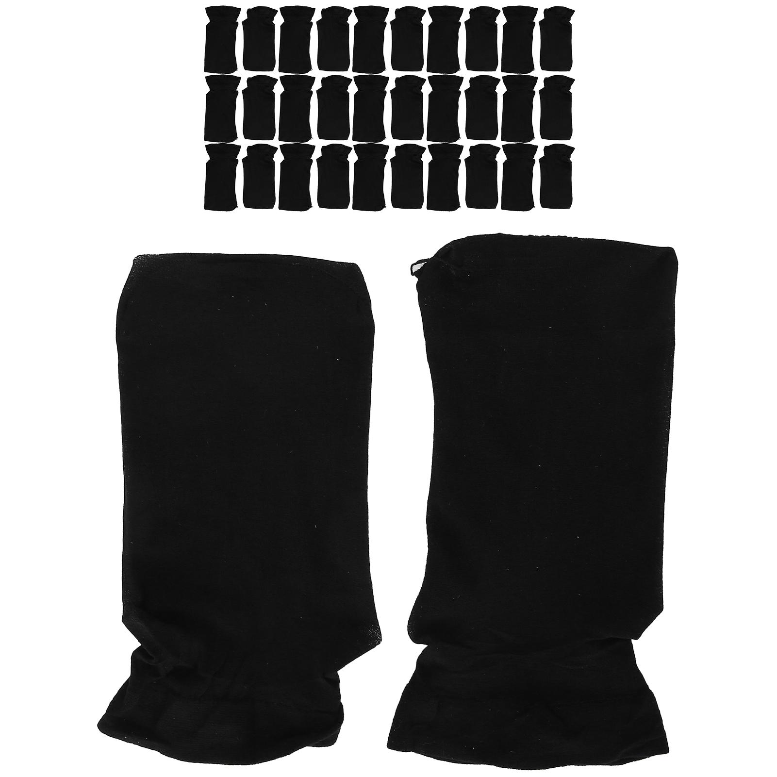 30 шт. Профессиональная эластичная сетка-шапочка для парика, растягивающаяся, эластичная, моющаяся, портативная, набор сеток для волос, Черный чёрный