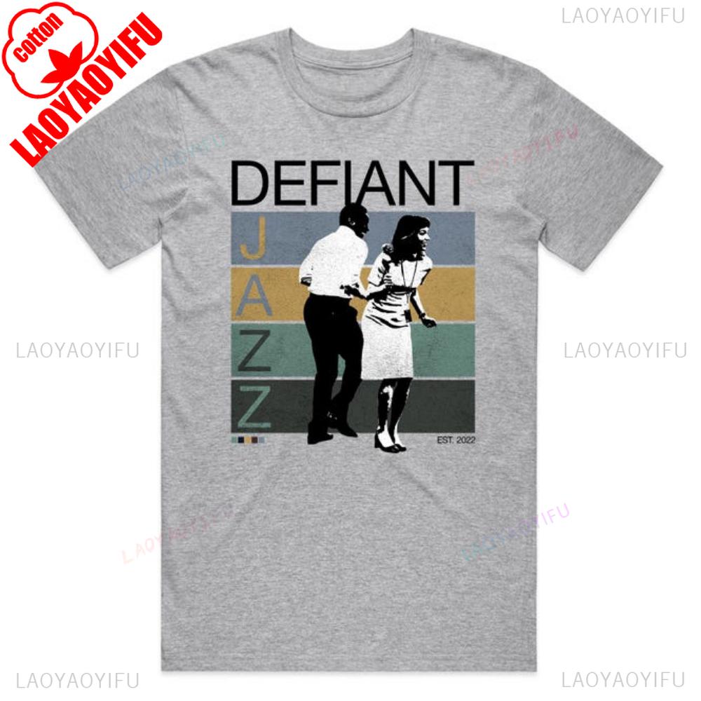 Defiant Jazz Shirt Severance T-Shirt Tops Retro Vintage 90er TV-Show Geschenk für Ihn Sie