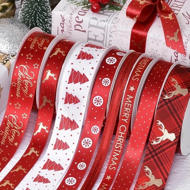 5M Christmas Decoration Ribbon Christmas Tree Ornament for Home Decor Handmade Design Navidad 2026 DIY Gift Box Packin Accessory