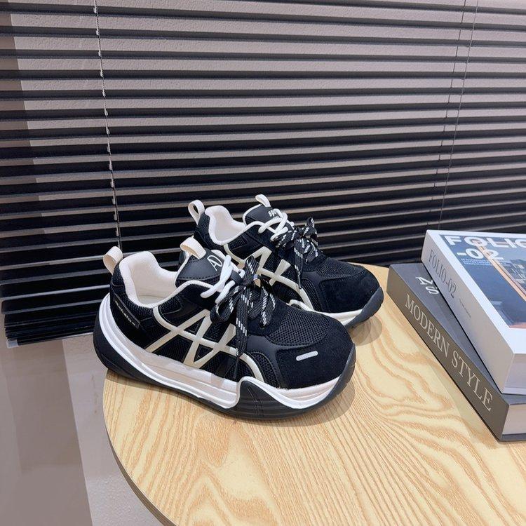 Leather Platform German Training Shoes Women's 2025 Autumn New Flat-soled Heightening Shoes Retro Running Casual Sports Forrest Gump Shoes