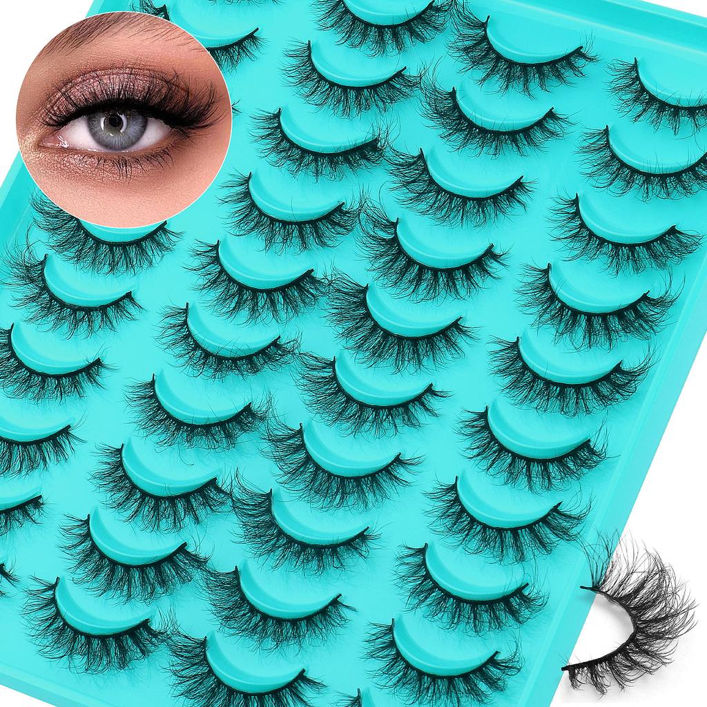 20 Pairs Of Fried False Eyelashes Multi-Layer Dense Cross High Imitation Mink Eyelashes