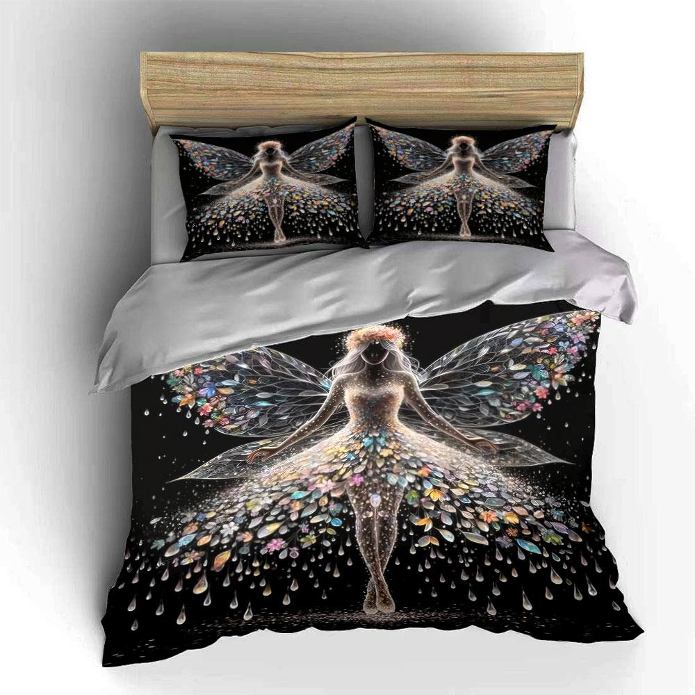 Fairy-Inspired Outfit For Fantasy Themes  Kid'S And Adults' Bedroom Decor, Exquisite Three-Piece Bedding Set Gift