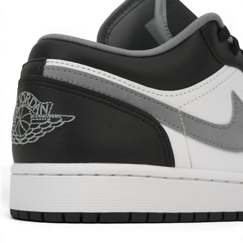 Air Jordan 1 Low Czarne Średnioszare Sneakersy Unisex Białe 553558-040