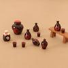 6Pcs/Set Dollhouse Miniature Wine Bottle Wine Glass Cup Model Kitchen Furniture Decor Toy Doll House Accessories