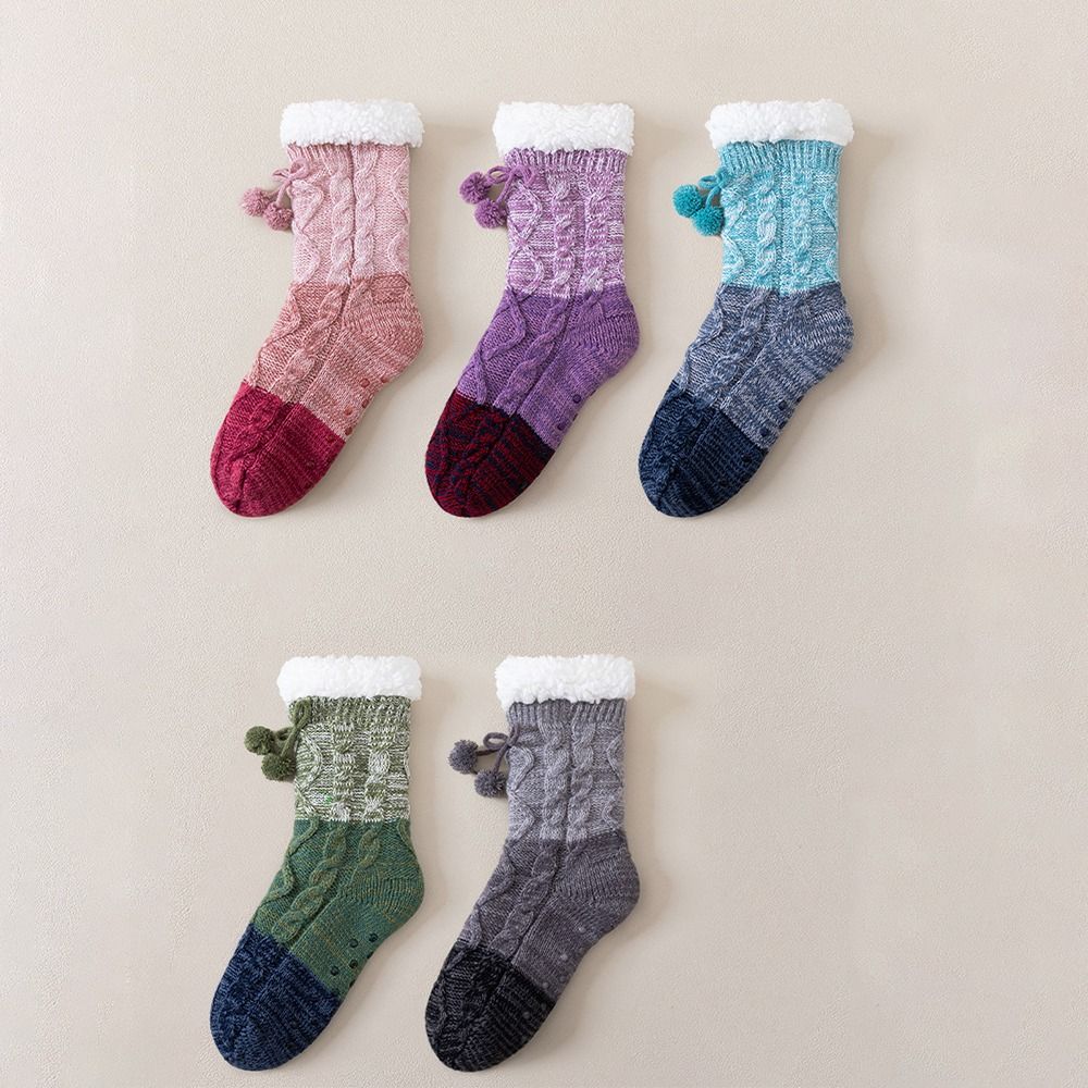 Silikonové protiskluzové ponožky Zesílené termální podlahové ponožky Nové teplé ponožky do bot Zima