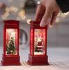 Christmas Phone Booth Lights Santa Claus Snowman Gifts Window Scene Ornament Christmas Party Decortion Xmas Party Home