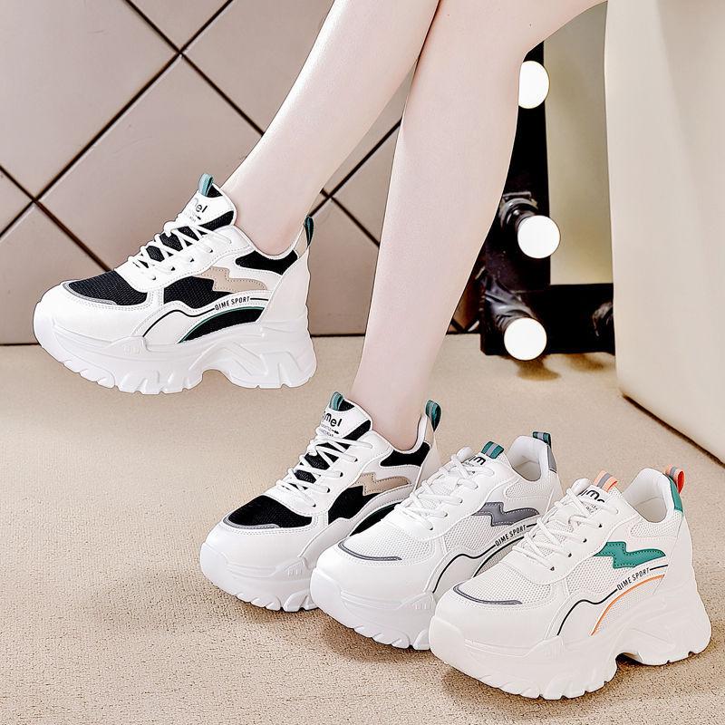 Schuhe 22 neue Frühling Plateau Dad Shoes Netz atmungsaktiv lässige höhenverstellende Sneaker
