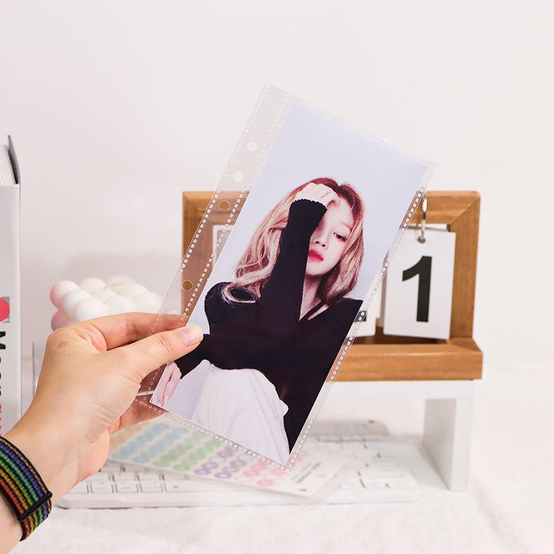 

3-inch Transparent Polaroid Album Refill Pages for Photos and Star Cards - Three-Pocket Storage, 1 Sheet