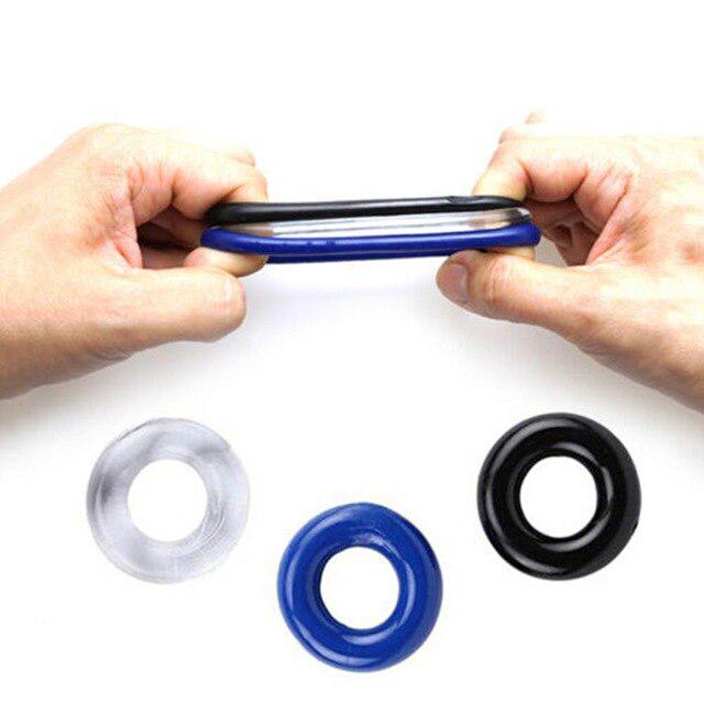 3 Pcs Penis Rings Set Crystal Ejaculation Delay Cockring Silicone Erection Ring Adult Sex Toys